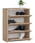 Miniatyrbillede 2 af 4: Sko skab med 4 svingdøre 60 cm - sonoma eg