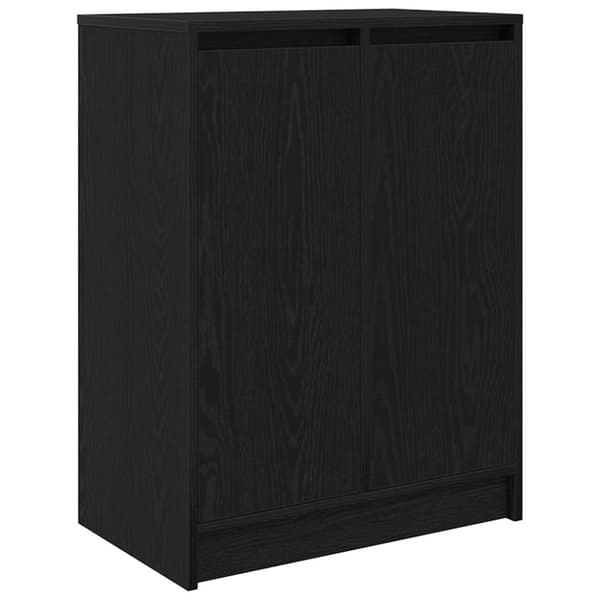 Skoskåp svart ek 57x34x76 cm konstruerat trä