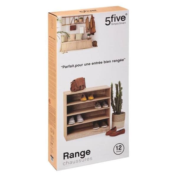 Skoskåp - Skoställ - 12 par - L 67,5 cm x D 30 cm x H 68 cm - Beige