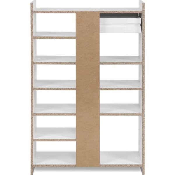 Skoskåp - MÜNSTER - Vit - 12 par skor - 71,5 x 25 x 109 cm