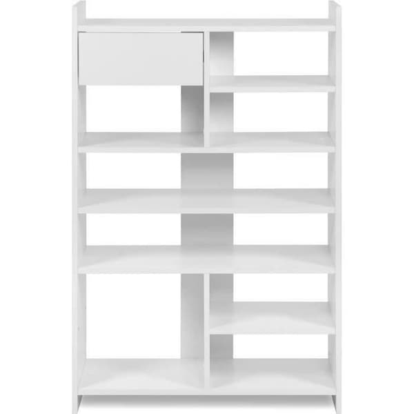 Skoskåp - MÜNSTER - Vit - 12 par skor - 71,5 x 25 x 109 cm