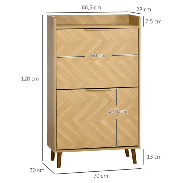 Rootz Shoe Rack - Scandinavian Furniture - Entryway Storage - Space Savering Design - 70cm x 30cm x 120 cm