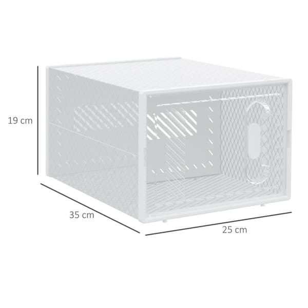 Rootz Modular Shoe Storage Boxes - Skoskåp - Transparenta arrangörer - Hållbar plast - 25L x 35W x 19 timmar cm