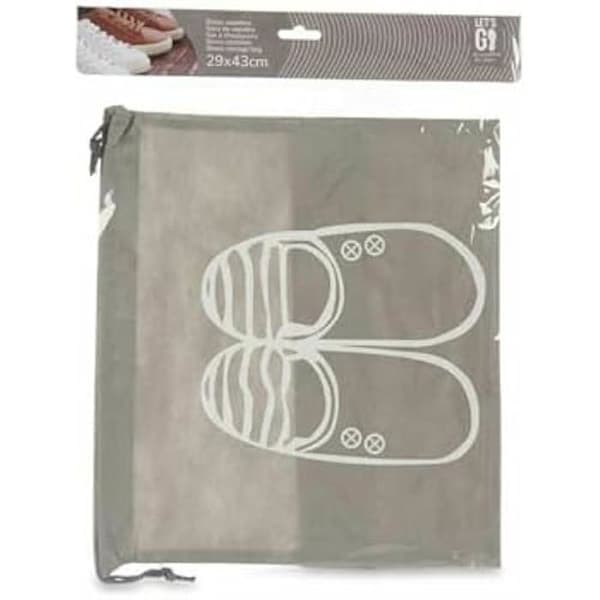 Skoväska - BIGBUY HOME - Grå - 29 x 43 cm - Tyg - 12 enheter