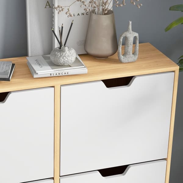 Rootz Shoe Cabinet - Fodtøjsarrangør - Opbevaringsløsning - Justerbare hylder - 95 cm x 26 cm x 95 cm - Holder 16 par
