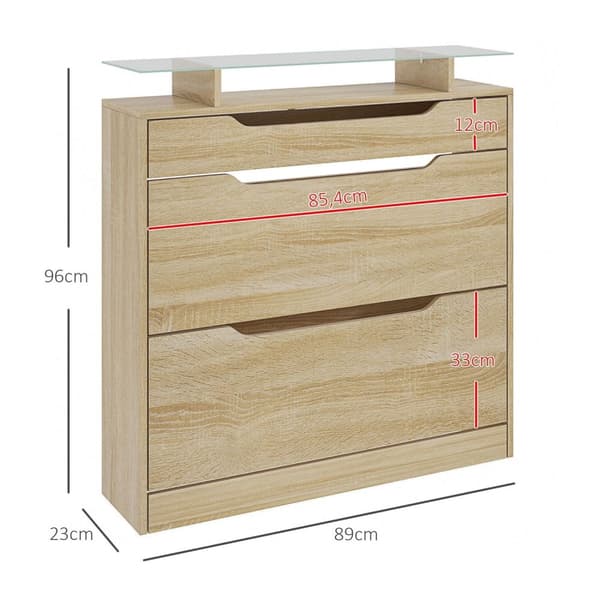 Rootz Shoe Cabinet - Lagringsenhet - Entryway Organizer - Justerbar design - 89L X 23W X 96H CM