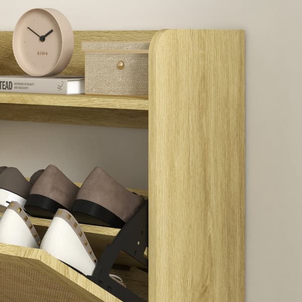 Rootz Shoe Cabinet - Shoe Storage - Footwear Organizer - Bohemian Design - Justerbare hylder - 80L x 24,5W x 110H cm