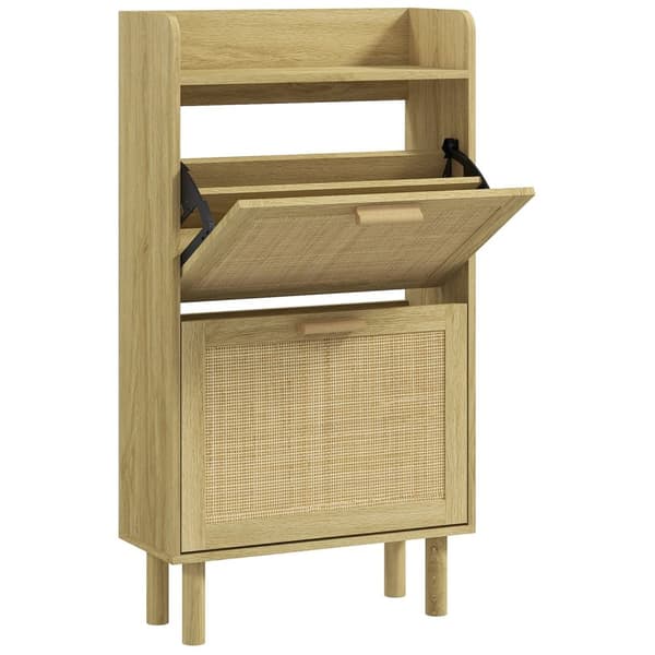 Rootz Shoe Cabinet - Shoe Storage - Footwear Organizer - Bohemian Design - Justerbare hylder - 80L x 24,5W x 110H cm