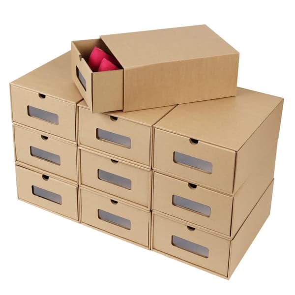 Skoopbevaringsboks, Stabelbart Design, Holdbart Papirmateriale,10 stk