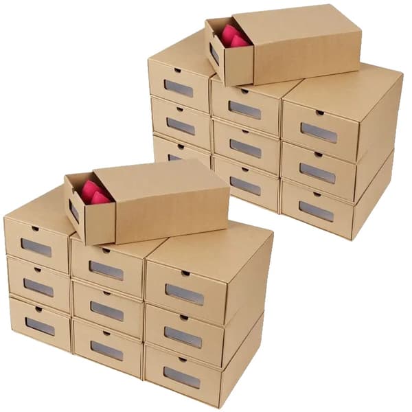 Skoopbevaringsboks, Stabelbart Design, Holdbart Papirmateriale,20 stk