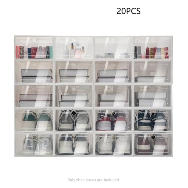 Skoorganisator Opbevaringskasser, 24 stk, Stabelbart Design,33x23x14cm, 20STK