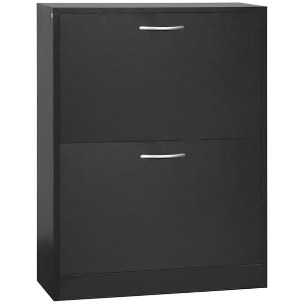 Rootz Shoe Cabinet - Shoe Rack - Footwear Storage - Modern Design - 60L X 24W X 80H CM - Svart