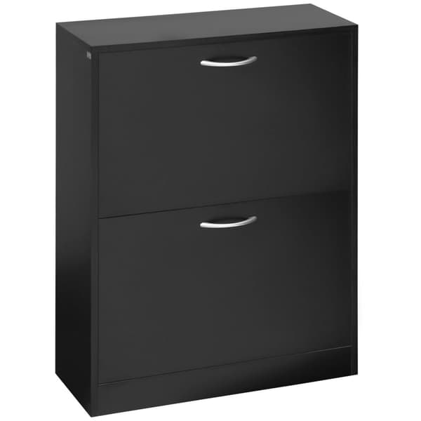 Rootz -kenkäkaappi - kenkäteline - jalkineet - moderni muotoilu - 60L x 24w x 80h cm - musta