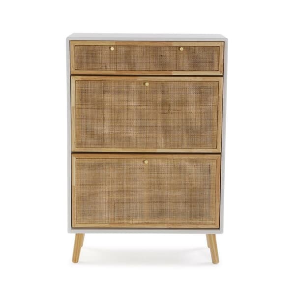 Skoställ Versa Vega Rattan Paulowniaträ 25,5 x 106 x 70 cm