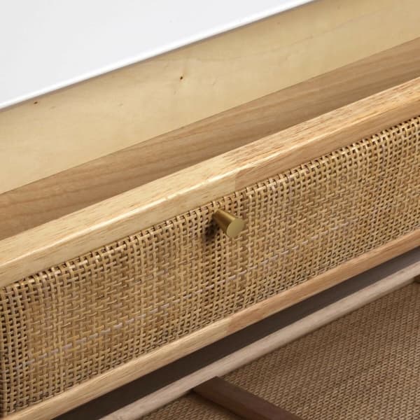 Skoställ Versa Vega Rattan Paulowniaträ 25,5 x 106 x 70 cm