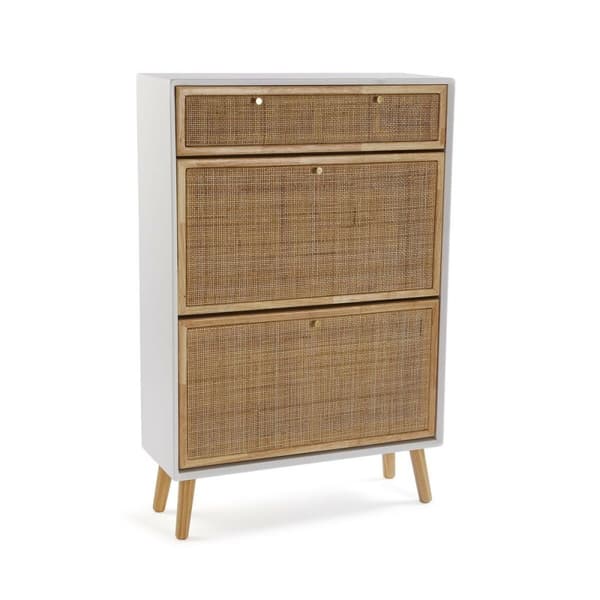 Skoställ Versa Vega Rattan Paulowniaträ 25,5 x 106 x 70 cm
