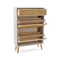 Miniatyrbild 3 av 6: Skoställ Versa Vega Rattan Paulowniaträ 25,5 x 106 x 70 cm