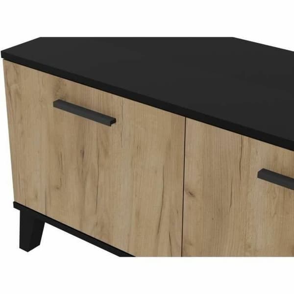Skoställ THEO  Brun Svart Tölgy Melamin 100 x 40 x 52 cm