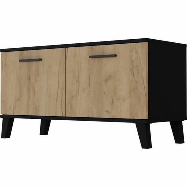 Skoställ THEO  Brun Svart Tölgy Melamin 100 x 40 x 52 cm