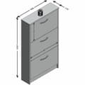 Pikkukuva 2 / 2: Kenkäteline FMD Valkoinen 58,5 x 104,5 x 17 cm