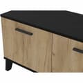 Miniatyrbilde 4 av 5: Skohylle THEO  Brun Svart Tammi Melamin 100 x 40 x 52 cm