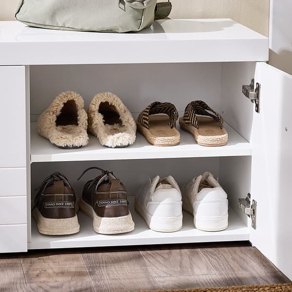 Rootz Shoe Storage Bench - Shoe Organizer - Shoe Rack - Justerbara fack - 100x45x35cm - Skyddar golv