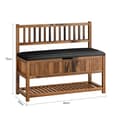 Miniatyrbild 5 av 9: Rootz Pine Storage Bench - Shoe Rack - Hallway Organizer - High Stability - 90x75x35cm