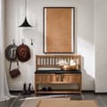 Miniatyrbild 2 av 9: Rootz Pine Storage Bench - Shoe Rack - Hallway Organizer - High Stability - 90x75x35cm