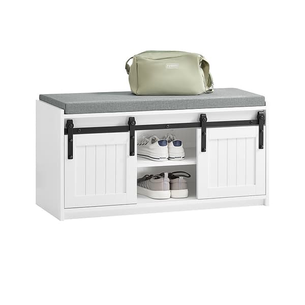 Rootz Shoe Bench - Storage Bench - Syöttötien järjestäjä - 200 kg: n kuormituskapasiteetti - 90x46x35cm