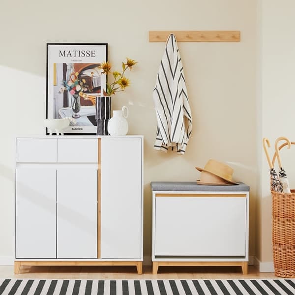 Rootz Shoe Cabinet - Shoe Organizer - Shoe Storage - Optimal Space Use - 60 cm x 55 cm x 34 cm