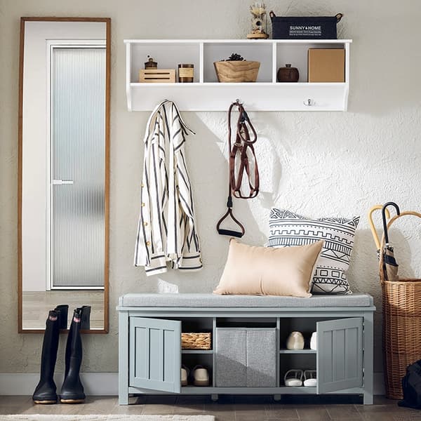 Rootz Shoe Bench - Entryway -järjestäjä - Varastointi - kätevä korkeus - MDF -materiaali - 110x46x38cm
