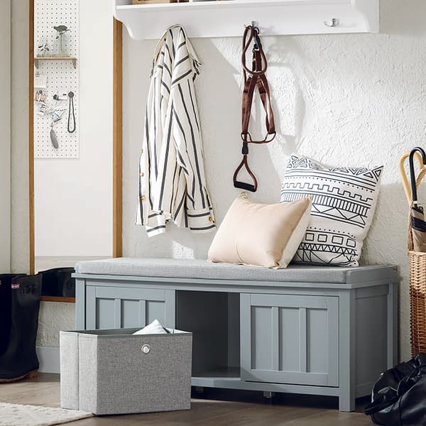 Rootz Shoe Bench - Entryway -järjestäjä - Varastointi - kätevä korkeus - MDF -materiaali - 110x46x38cm