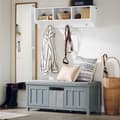 Pikkukuva 2 / 9: Rootz Shoe Bench - Entryway -järjestäjä - Varastointi - kätevä korkeus - MDF -materiaali - 110x46x38cm