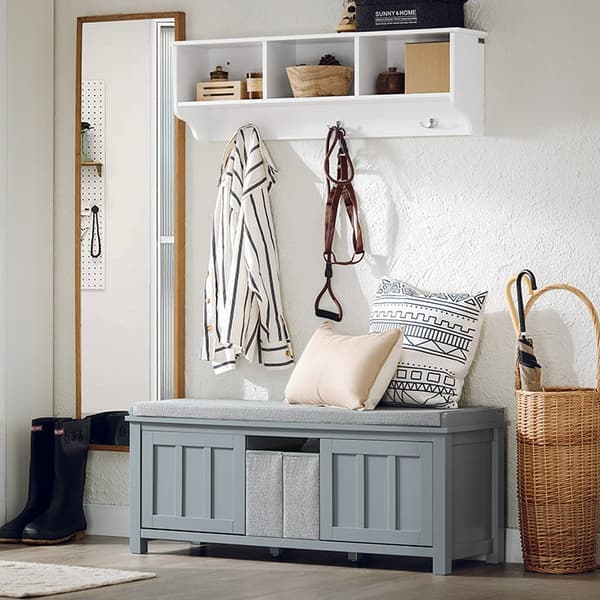 Rootz Shoe Bench - Entryway -järjestäjä - Varastointi - kätevä korkeus - MDF -materiaali - 110x46x38cm