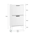 Miniatyrbillede 4 af 7: Rootz Shoe Cabinet - Shoe Organizer - Shoe Rack - Rumbesparende design - 50x90x19cm - Ideel til indgangsområder