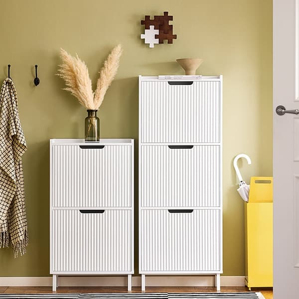Rootz Shoe Cabinet - Shoe Organizer - Shoe Rack - Rumbesparende design - 50x90x19cm - Ideel til indgangsområder