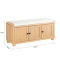 Pikkukuva 4 / 8: Rootzin käytäväpenkki - kenkävarastopenkki - Entrway Bench - Pehmeä pehmustettu istuin mukavuutta varten - 104 cm x 47cm x 35cm - enintään 3 väriä