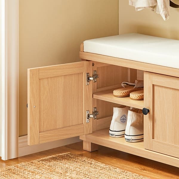 Rootzin käytäväpenkki - kenkävarastopenkki - Entrway Bench - Pehmeä pehmustettu istuin mukavuutta varten - 104 cm x 47cm x 35cm - enintään 3 väriä