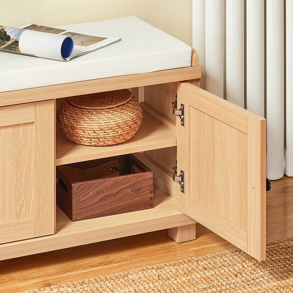 Rootzin käytäväpenkki - kenkävarastopenkki - Entrway Bench - Pehmeä pehmustettu istuin mukavuutta varten - 104 cm x 47cm x 35cm - enintään 3 väriä