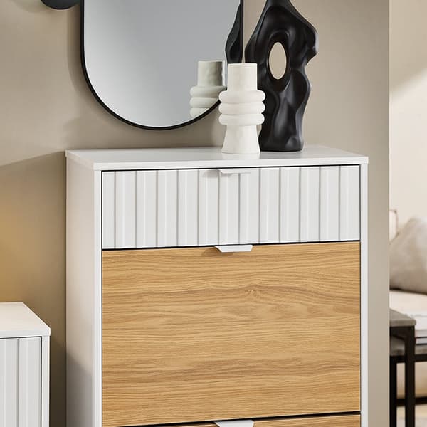 Rootz Shoe Storage Cabinet - Shoe Organizer - Fodtøjshylder - MDF & Metal Stability - 60x110x35cm