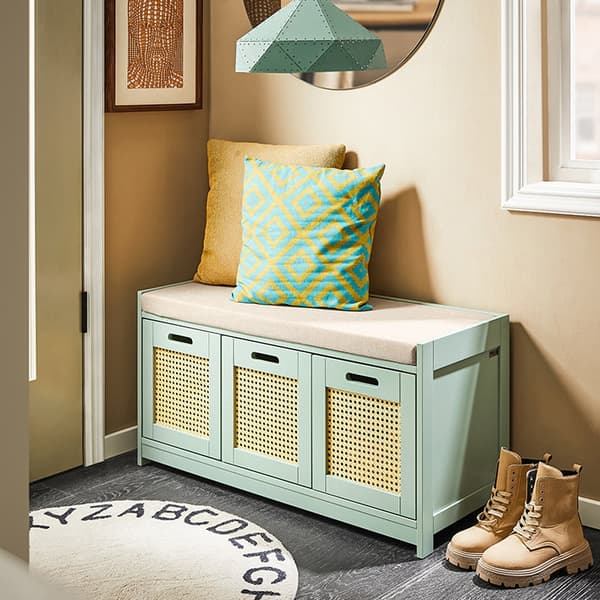 Rootz Shoe Storage Bench - Entryway -järjestäjä - kenkäkaappi - pehmustettu istuimen mukavuus - 90x45x35cm
