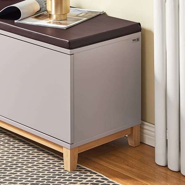 Rootz Storage Bench - Entryway -järjestäjä - kenkäkaappi - Säädettävät hyllyt - Mukava tyyny - 90 x 34 x 47 cm
