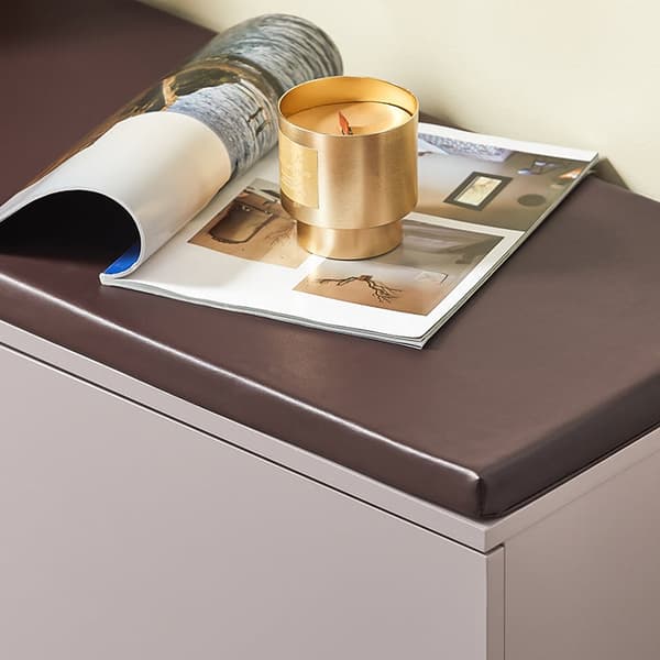 Rootz Storage Bench - Entryway -järjestäjä - kenkäkaappi - Säädettävät hyllyt - Mukava tyyny - 90 x 34 x 47 cm