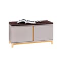 Pikkukuva 1 / 8: Rootz Storage Bench - Entryway -järjestäjä - kenkäkaappi - Säädettävät hyllyt - Mukava tyyny - 90 x 34 x 47 cm