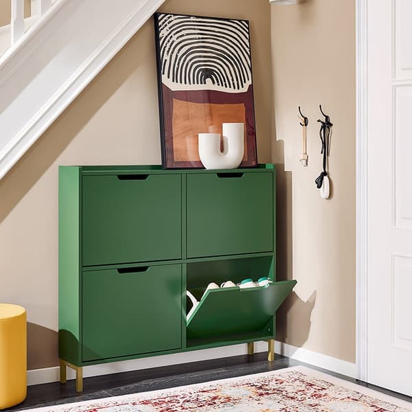 Rootz Shoe Storage -kaappi - kenkäjärjestäjä - kenkäteline - tilaa säästävä muotoilu - 100x90x19cm