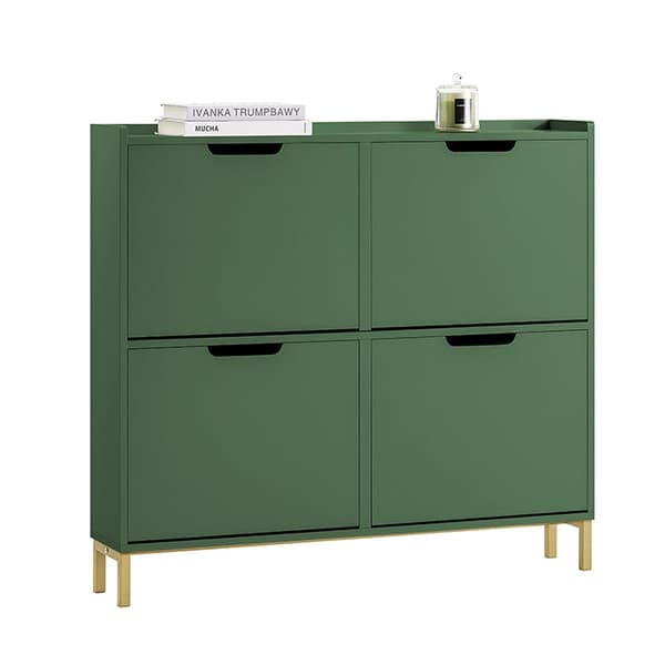 Rootz Shoe Storage Cabinet - Shoe Organizer - Shoe Rack - Space Savering Design - 100x90x19cm