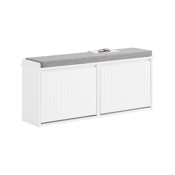 Rootz Shoe Storage Bench - Shoe Cabinet - Fodtøjsarrangør - Komfortabel pude - MDF, 100x46x26cm