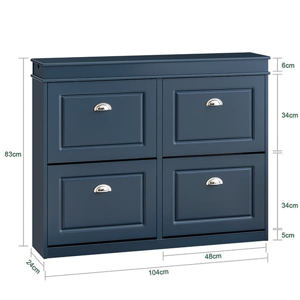 Rootz Shoe Storage Cabinet - Shoe Organizer, Shoe Rack - Eco -Friendly, FSC Certified - 104cm x 83cm x 24cm - Perfekt för entréer