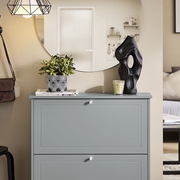 Rootz Shoe Storage Cabinet - Shoe Organizer - Entryway Shoe Rack - Robust vægmonterbar - 76x79x18cm