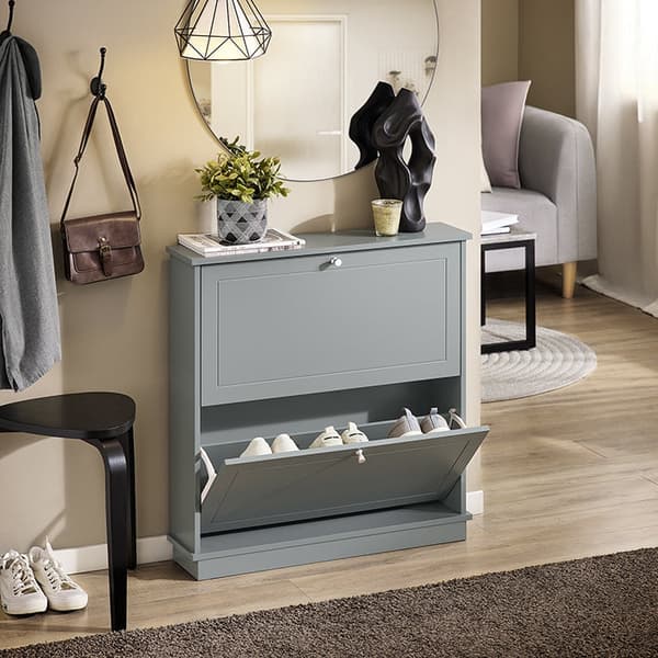 Rootz Shoe Storage Cabinet - Shoe Organizer - Entryway Shoe Rack - Robust vægmonterbar - 76x79x18cm